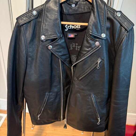 USA Schott Perfecto Black Lambskin Leather Jacket LC1140 - Picture 2 of 10